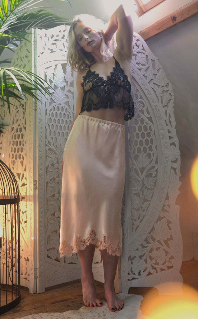 Kitty Silk Slip Skirt – Shell Belle Couture
