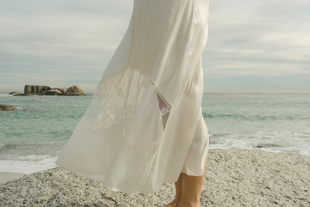 Shell Elle Voyage Long Slip Dress | Shell Belle Couture